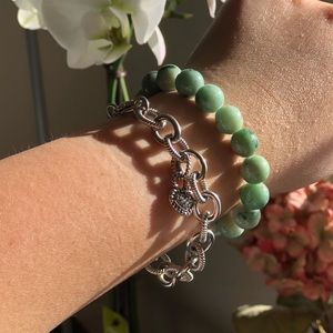 Judith Ripka textured link bracelet